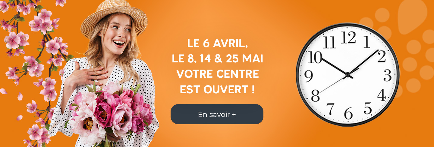 Votre centre commercial Aushopping Mantes Buchelay est ouvert le 6 avril ainsi que le 8, 14 & 25 mai 2026