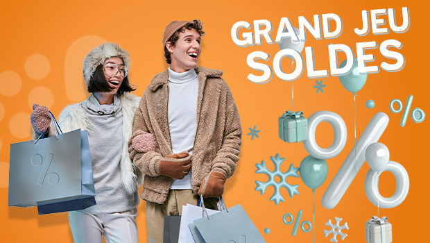 Profitez d'un grand jeu pour les soldes le 7 et 10 janvier dans votre centre commercial Aushopping Mantes Buchelay