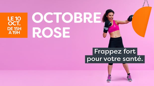 Octobre rose le 10 octobre de 15H à 19H, frappez fort pour votre santé